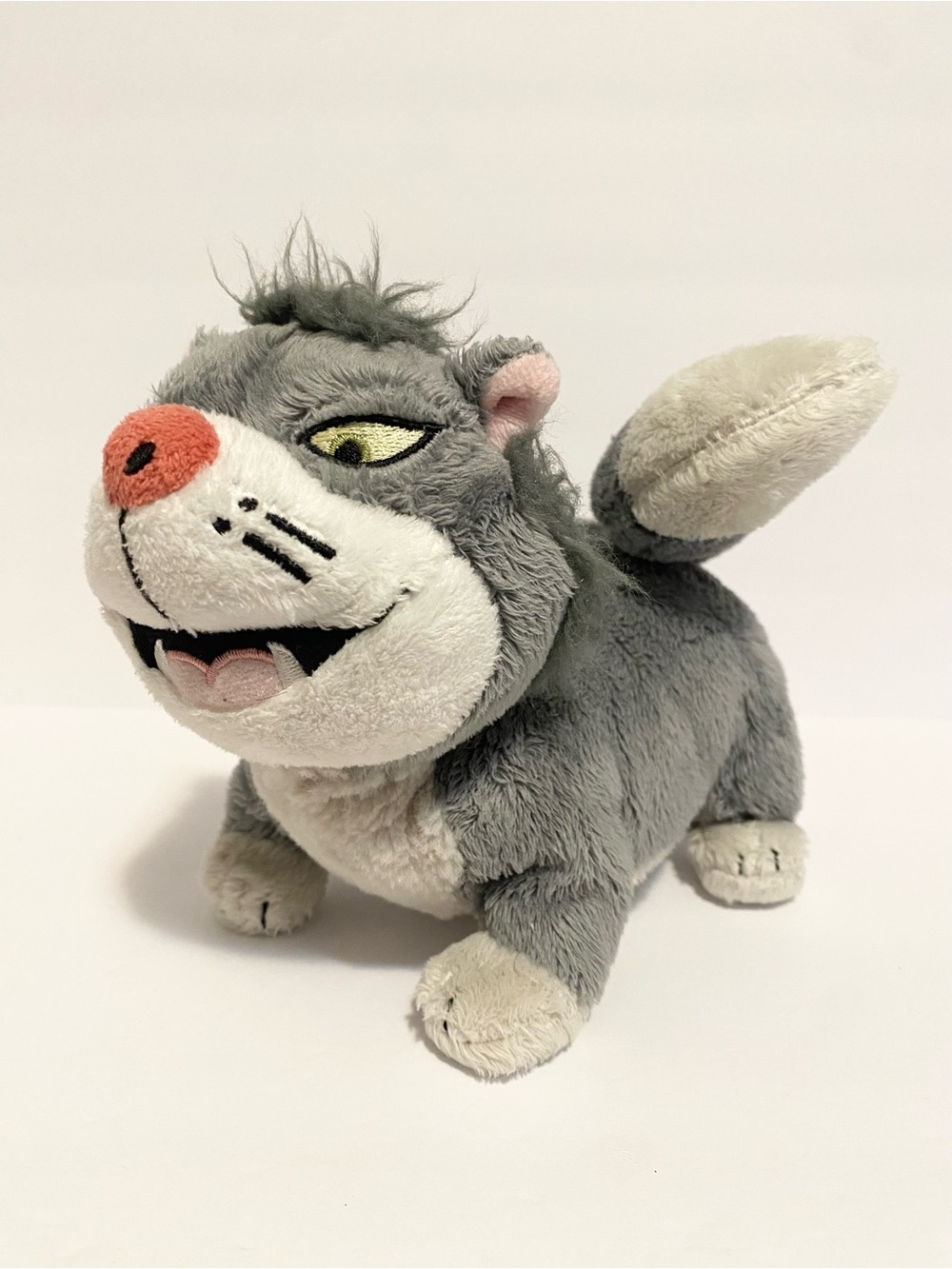 Disney Lucifer Cat Cinderella Plush Stuffed Animal Toy 7” Black Grey